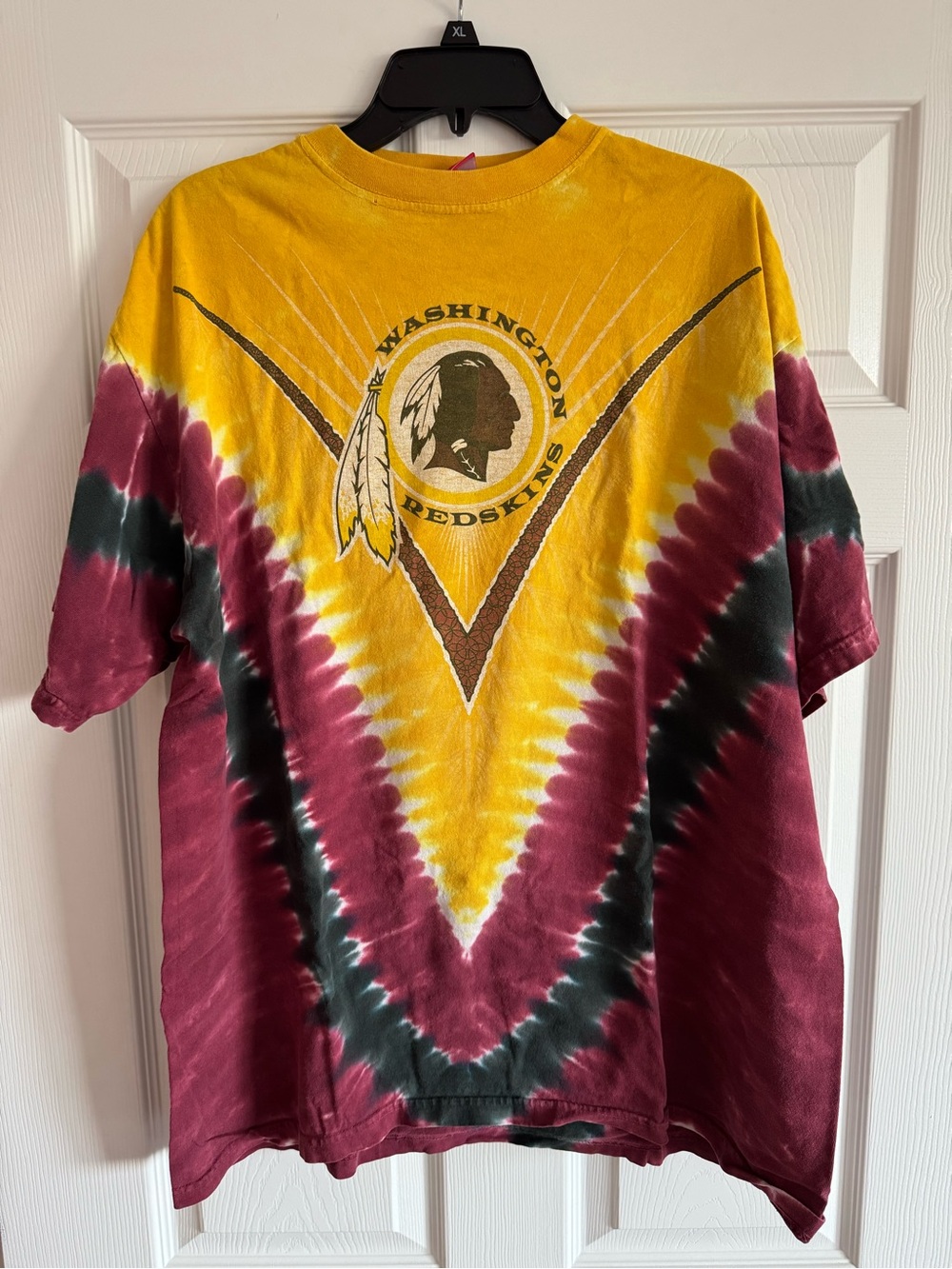 Washington Redskins Tie-Dye Graphic T-Shirt - Yellow & Burgundy